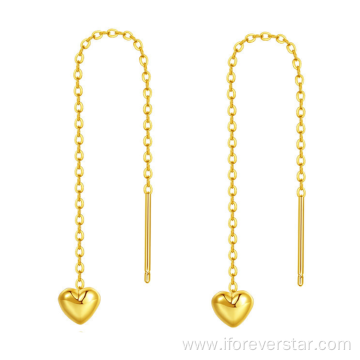 Forever Star Fashionable Real 18K Gold Earrings